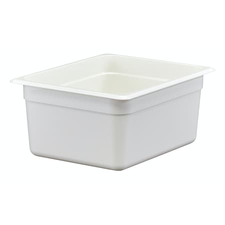 Cambro Cambro - Camwear Food Pan, 1/2 Size, 6" Deep, Polycarbonate, White, NSF 26CW148